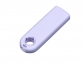 USB-флешка промо на 4 Гб прямоугольной формы, выдвижной механизм, белый - 1