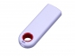 USB 2.0- флешка промо на 16 Гб прямоугольной формы, выдвижной механизм, белый/красный - 1