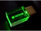 USB-флешка на 16 Гб прямоугольной формы, под гравировку 3D логотипа, материал стекло, с деревянным колпачком белого цвета, зеленый - 3