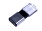 USB 2.0- флешка промо на 32 Гб прямоугольной формы, выдвижной механизм, черный - 1