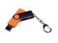 USB 2.0/micro USB/Type-C- флешка на 16 Гб c поворотным механизмом, оранжевый - 1
