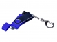 USB 2.0/micro USB/Type-C- флешка на 32 Гб c поворотным механизмом, синий - 3