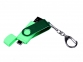 USB 2.0/micro USB/Type-С- флешка на 32 Гб 3-в-1 с поворотным механизмом, зеленый - 3