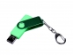 USB 2.0/micro USB/Type-С- флешка на 32 Гб 3-в-1 с поворотным механизмом, зеленый - 1