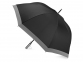Зонт-трость «Reflect», черный, купол-эпонж 190T с водоотталкивающей пропиткой; каркас- сталь; спицы- фибергласс; ручка- пластик с покрытием soft-touch - 1