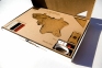 Деревянная карта мира World Map Wall Decoration Medium, коричневая - 1