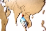 Деревянная карта мира World Map Wall Decoration Large, коричневая - 2