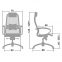 Эргономическое офисное кресло Metta SAMURAI S-1.03 (Цвет обивки:Белый лебедь, Цвет каркаса:Серебро) - 5