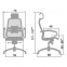 Эргономическое офисное кресло Metta SAMURAI S-2.03 (Цвет обивки:Темно бордовый, Цвет каркаса:Серебро) - 5