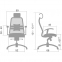Эргономическое офисное кресло Metta SAMURAI S-3.03 (Цвет обивки:Синий, Цвет каркаса:Серебро) - 5