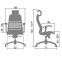 Эргономическое офисное кресло Metta SAMURAI K-3.03 (Цвет обивки:Темно коричневый, Цвет каркаса:Серебро) - 3