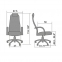 Офисное кресло Metta BK-8 (Цвет обивки:Тёмно - серый, Цвет каркаса:Серебро) - 4