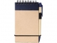 Блокнот А7 «Zuse» с ручкой, натуральный/синий, переработанная бумага - 1