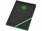 Блокнот А5 «Travers», черный/неоновый зеленый, картон - 4
