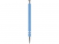 Ручка металлическая шариковая «Cork», голубой/серебристый, алюминий с резиновым покрытием - 1