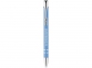 Ручка металлическая шариковая «Cork», голубой/серебристый, алюминий с резиновым покрытием - 3
