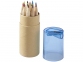Набор карандашей, голубой/натуральный, дерево, картон, пластик - 1