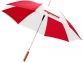 Зонт-трость «Lisa», красный/белый, полиэстер, металл, дерево - 2