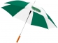 Зонт-трость «Lisa», зеленый/белый, полиэстер, металл, дерево - 2
