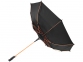 Зонт-трость «Spark», черный/оранжевый, полиэстер, стекловолокно, пластик - 1