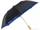 Зонт складной «Blue skies», черный/голубой, полиэстер, металл, дерево - 1