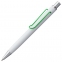 Ручка шариковая Clamp, белая с зеленым - 2