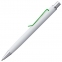 Ручка шариковая Clamp, белая с зеленым - 5