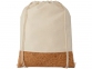 Рюкзак из хлопка и пробки, натуральный/коричневый, хлопок 175 г/м2, пробковая панель - 2