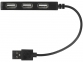 USB Hub на 4 порта «Brick», черный, АБС пластик - 5