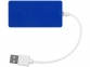 USB Hub на 4 порта «Brick», ярко-синий, АБС пластик - 1
