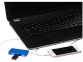 USB Hub на 4 порта «Brick», ярко-синий, АБС пластик - 3