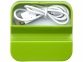 Подставка для телефона-USB Hub «Hopper», лайм/белый, АБС пластик - 3