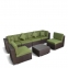 Плетеный модульный диван YR822BG Brown/Green - 2