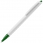 Ручка шариковая Tick, белая с зеленым - 2