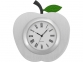 Часы настольные «Серебряное яблоко», серебристый/коричневый/зеленый, металл - 2