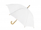 Зонт-трость «Радуга», белый, купол- полиэстер, стержень и ручка- дерево, спицы- металл - 1