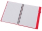 Блокнот «Контакт» с ручкой, красный, серебристый, бумага/полипропилен - 2