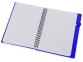 Блокнот «Контакт» с ручкой, синий, серебристый, бумага/полипропилен - 2