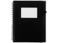 Блокнот «Контакт» с ручкой, черный, серебристый, бумага/полипропилен - 3