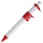 Ручка шариковая «Штангенциркуль», белая с красным - 1