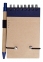 Блокнот на кольцах Eco Note с ручкой, синий - 1