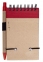 Блокнот на кольцах Eco Note с ручкой, красный - 1