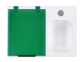 Подставка под ручку и скрепки «Потакет», белый/зеленый, пластик - 3