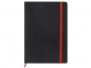 Блокнот А5 «Жанто», черный/красный, картон, покрытый бумагой под искусственную кожу - 2