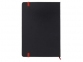 Блокнот А5 «Жанто», черный/красный, картон, покрытый бумагой под искусственную кожу - 3