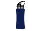 Бутылка спортивная «Коста-Рика», синий/черный/серебристый, нержавеющая cталь/пластик с покрытием soft-touch - 3
