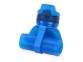 Складная бутылка «Твист», синий, силикон/пластик - 2