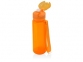 Складная бутылка «Твист», оранжевый, силикон/пластик - 1