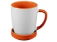 Кружка с универсальной подставкой «Мак-Кинни», белый/оранжевый, керамика - 1