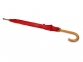 Зонт-трость «Радуга», красный, купол- полиэстер, стержень и ручка- дерево, спицы- металл - 6